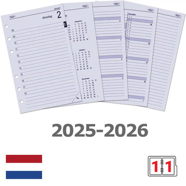 6221-25-26 150 x 95 mm Senior Agenda Refills Daily NL 2025 2026
